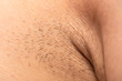 Unshaved armpit close up