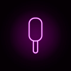 Poster - ice cream neon icon. Elements of food and drink set. Simple icon for websites, web design, mobile app, info graphics