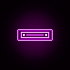 Poster - input, tv neon icon. Elements of television set. Simple icon for websites, web design, mobile app, info graphics