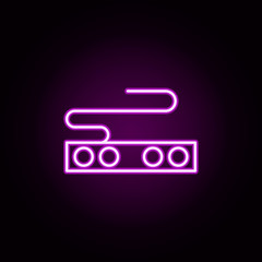 Poster - speaker neon icon. Elements of television set. Simple icon for websites, web design, mobile app, info graphics