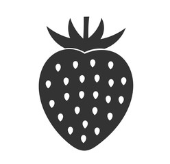 Wall Mural - strawberry fruit icon.