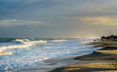 Windy coast at the Mediterranean sea in Africa 2