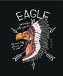 Slogan with an eagle for printing on clothes (t-shirt, jacket, hoodie, shirt, etc.), banner, postcard, etc.