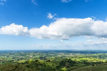 Wall Mural - Aerial view of the Basque country of France.