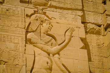 Egypt. Temple of Philae, temple of Isis. Nile