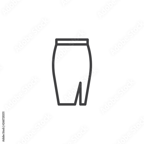 Slit Skirt Line Icon Linear Style Sign For Mobile Concept