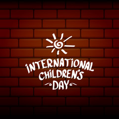 1 june international childrens day background. Children day label or greeting card. kids day poster