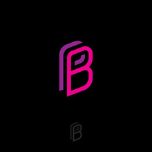 The Letters B And P As A Shield. B, P Monogram Of Thick Lines. Web, User Interface Icon. Identity. Monochrome Option.