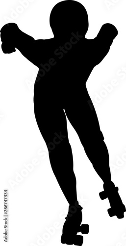 Fotomural Roller derby 6 isolated vector silhouette