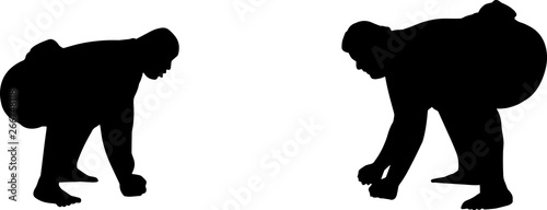 Fotomural Sumo 5 isolated vector silhouette