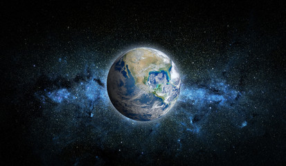 Wall Mural - planet earth and star. elements of this image furnished by nasa.