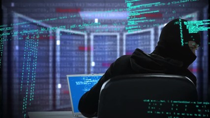 Poster - Hacker wearing a face mask