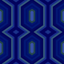 Simple Seamless Geometric Background With Midnight Blue, Teal Blue And Dark Slate Gray Colors. Can Be Used For Wallpaper, Creative Fashion Design, Wrapping Paper Or Texture