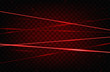 Red realistic laser beam background. Laser rays iolated on transparent background. Modern style abstract. Bright shiny lasers pattern. Vector illustration