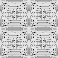 Leinwandbilder - Vector circuit board illustration. Abstract circuit board background