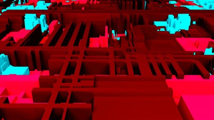 Poster - Futuristic bright circuit closeup view, 3d rendering background, computer generated content, Printed circuit board futuristic server