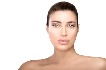 Wall Mural - beautiful natural young woman. beauty and spa concept.