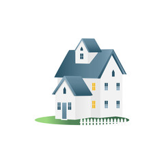 Moving house icon for the real estate market flat vector illustration isolated.