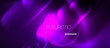 © antishock - Neon glowing techno lines, hi-tech futuristic abstract background template
