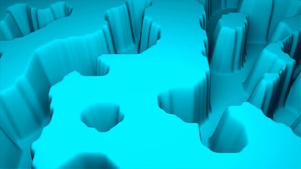 Poster - simple terrain modern 3d surface model, 3d rendering backdrop, computer generating background
