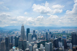 Fototapeta  - Kuala Lumpur city landscape view of skyline top view in Kuala Lumpur Malaysia Asian