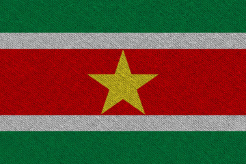 Wall Mural - Suriname fabric flag