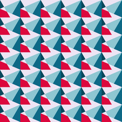  colored polygons in a retro style. Seamless geometric pattern illustration
