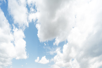 blue sky and white clouds in a clear sky