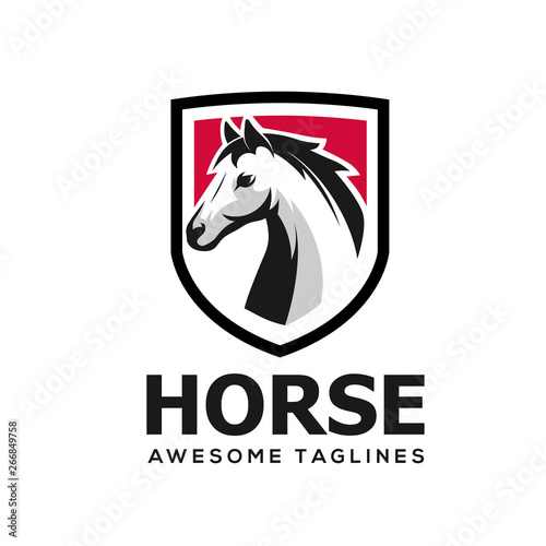 Horse Head Graphic Logo Template Vector Illustration On White