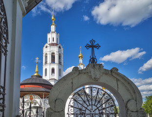 Russia. The City Of Eagle. Cathedral of the Epiphany, in the bright daylight