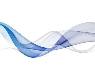 Abstract blue smooth wave motion illustration