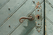 Old Wooden Door Handle