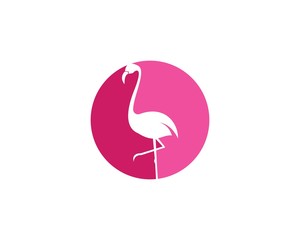 Sticker - Flamingo logo ilustration vector