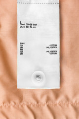 Wall Mural - Size and composition clothes label