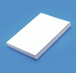 Blank Book WIth White Cover on Blue Background