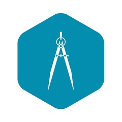 Poster - Compass for drawing and delineation icon. Simple illustration of compass for drawing and delineation vector icon for web