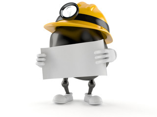 Sticker - Miner character holding blank sheet of paper