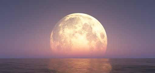 full moon at night abstract