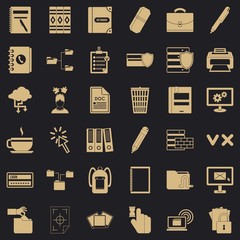 Poster - Communication icons set. Simple style of 36 communication vector icons for web for any design