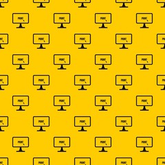 Poster - Print word on a computer monitor pattern seamless vector repeat geometric yellow for any design