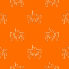 Poster - Robot crab pattern vector orange for any web design best