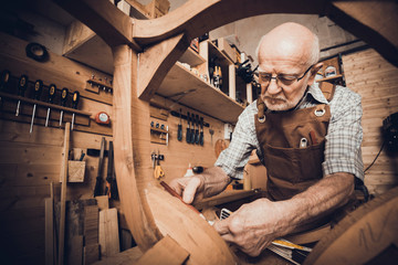 old carpenter at work