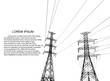 © 1st`Step - Electric power transmission. Vector illustration.