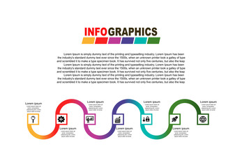 Leinwandbilder - timeline bussiness template concept Infographics layout with 7 steps workflow.