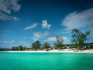 Wall Mural - paradise beach in koh rong island near sihanoukville cambodia coast