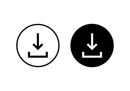 Download icon vector. Downloading vector icon
