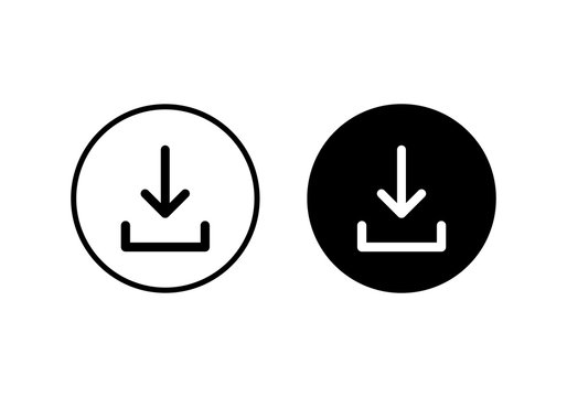 Download icon vector. Downloading vector icon