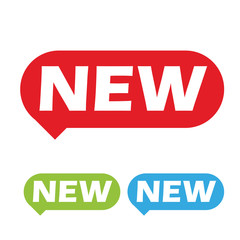 Sticker - New label sign speech bubble