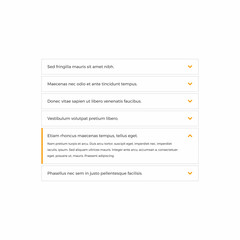 Vector Toggle Accordian for Webdesign or UI Design