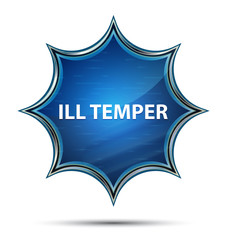 Wall Mural - Ill Temper magical glassy sunburst blue button